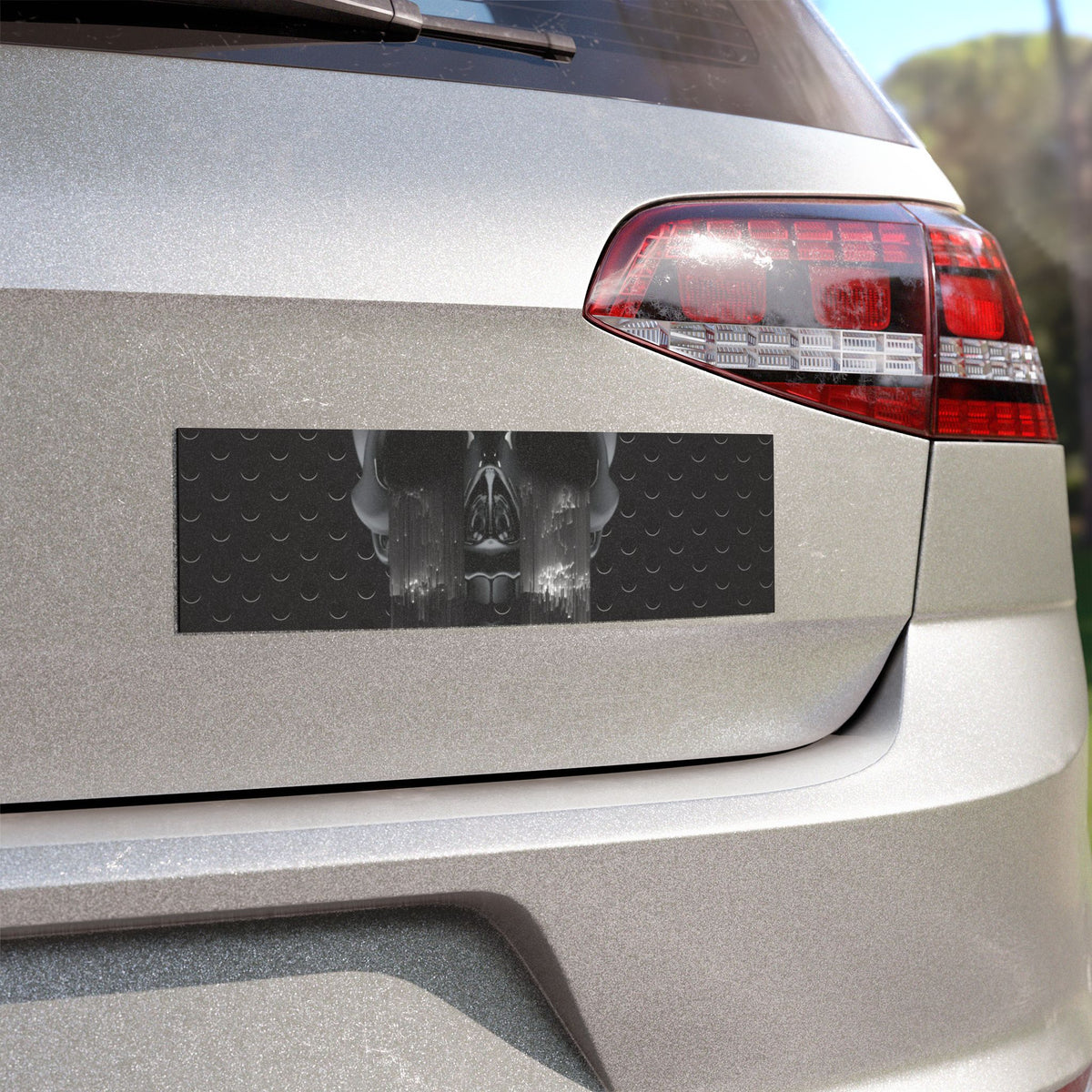 Gothic Skull Car Magnet