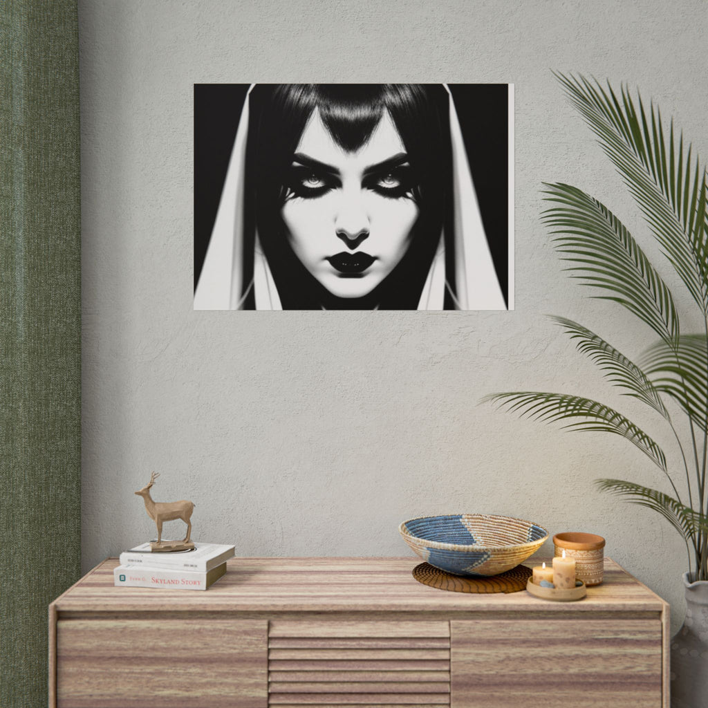 Gothic Vampire Woman Rolled Poster