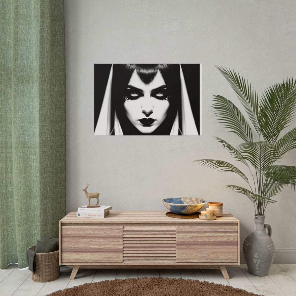 Gothic Vampire Woman Rolled Poster