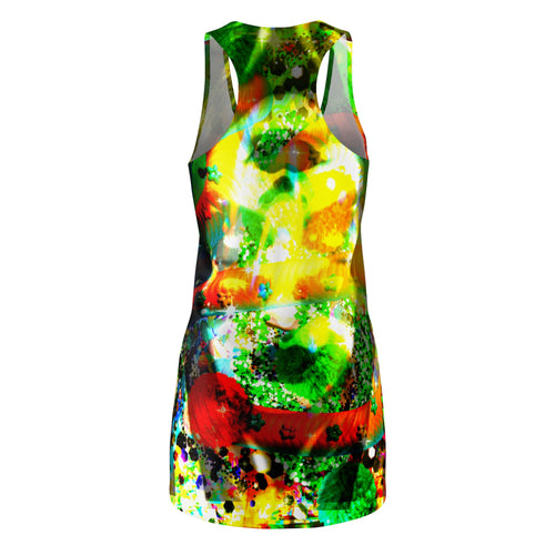 Abstract Color Splash Racerback Dress