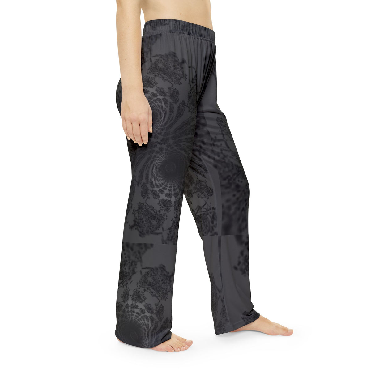 Dark Floral Women's Pajama Pants — All-Over Print Lounge Pajamas