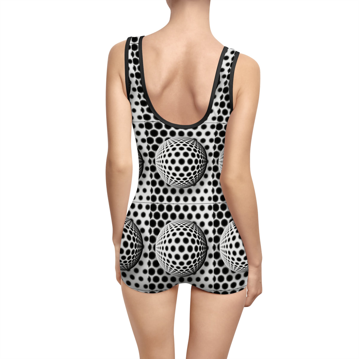Women's Vintage Optical Illusion Swimsuit