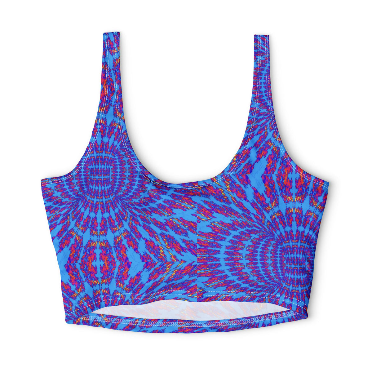 Tie-Dye Blue & Purple — Matching Sports Bra (Big Print)
