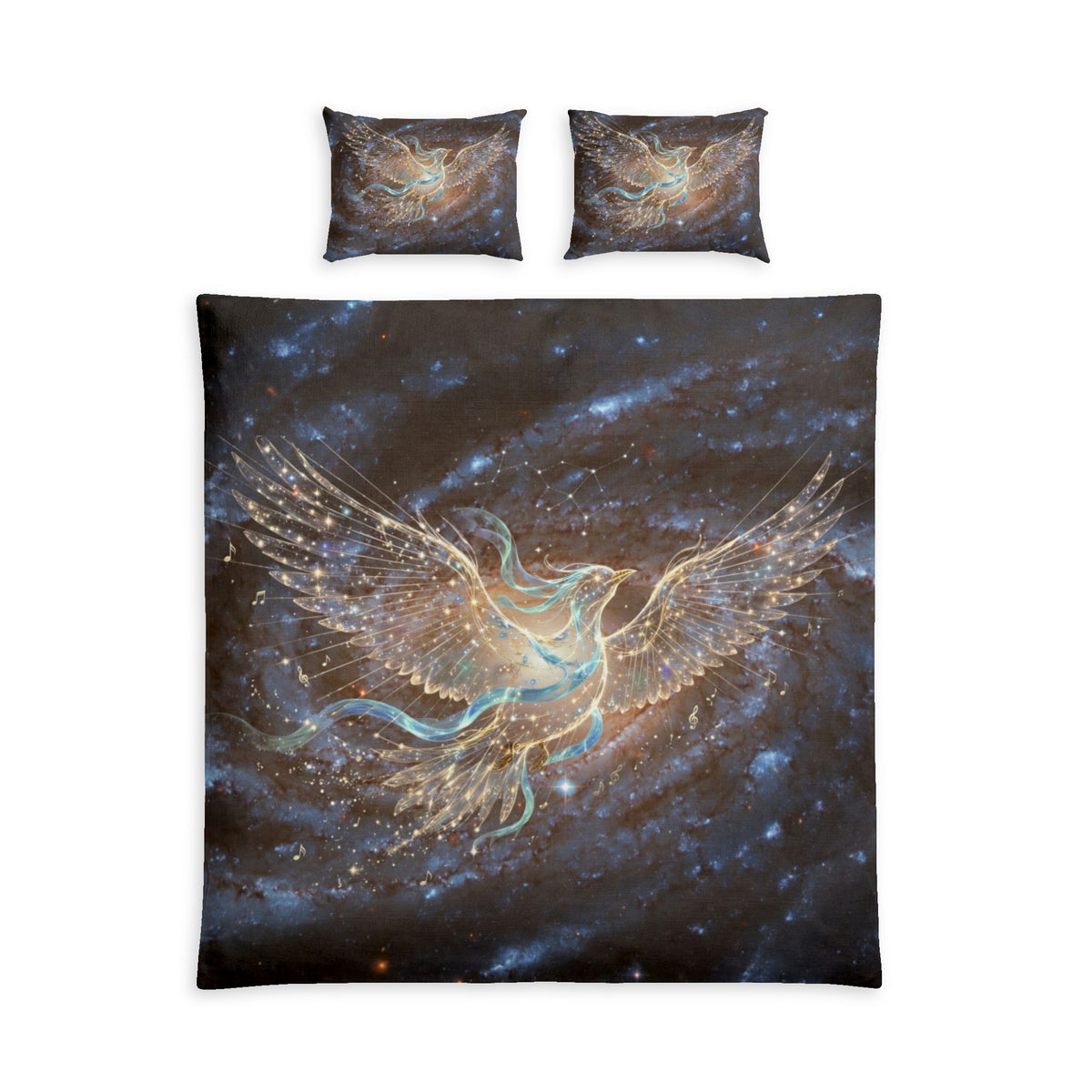 Lyra — Celestial Phoenix Cotton Bed Set