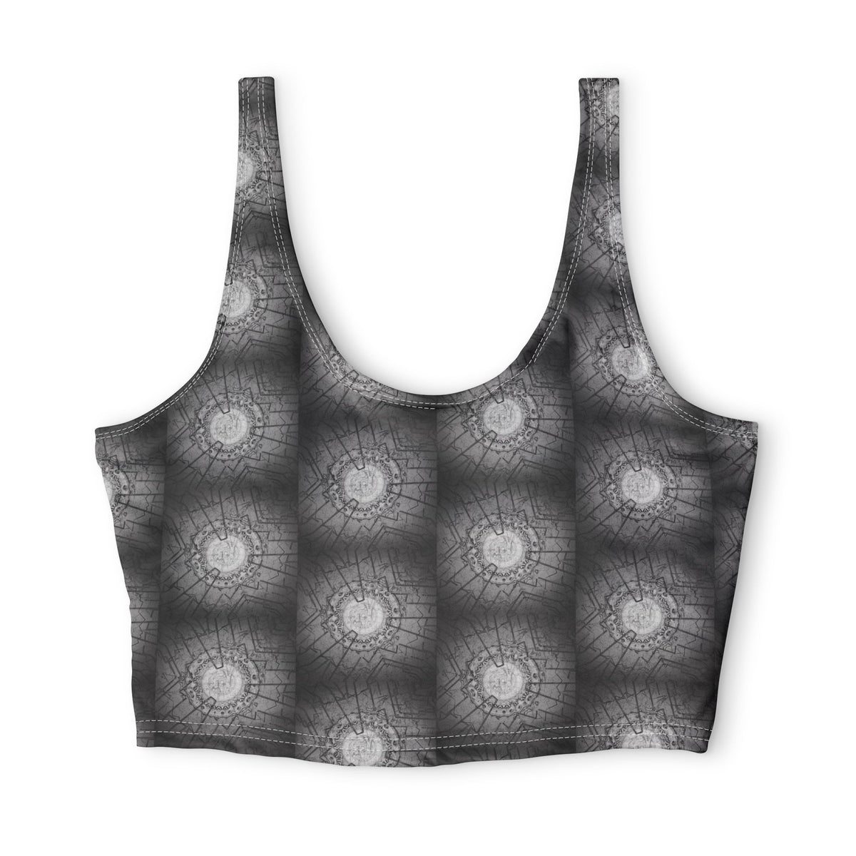 Mandala Grey — Matching Sports Bra (Big Print)