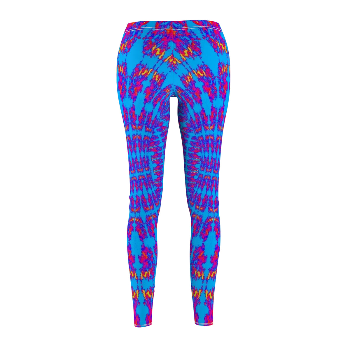 Tie-Dye Blue & Purple Women's Leggings — Vibrant All-Over Print Casual Leggings