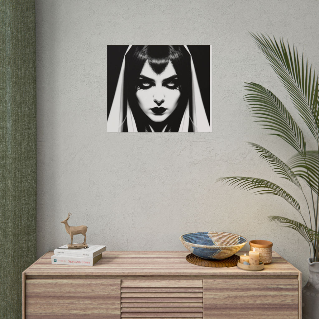 Gothic Vampire Woman Rolled Poster