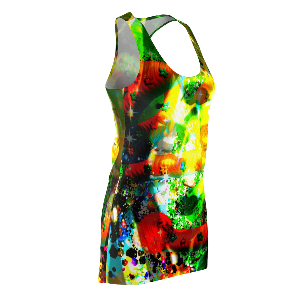 Abstract Color Splash Racerback Dress