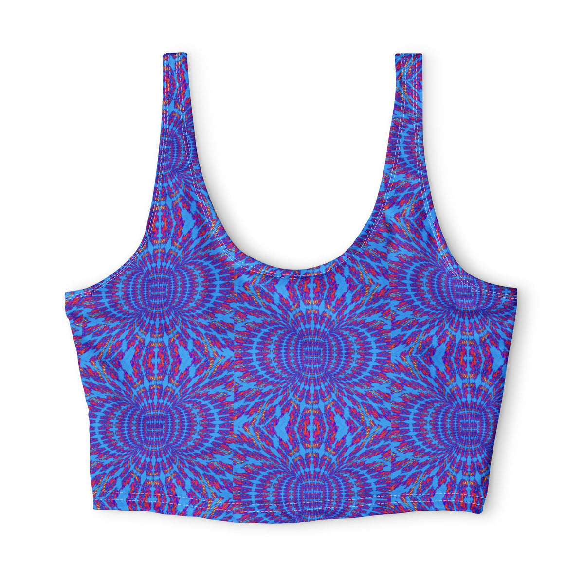 Tie-Dye Blue & Purple — Matching Sports Bra (Small Print)