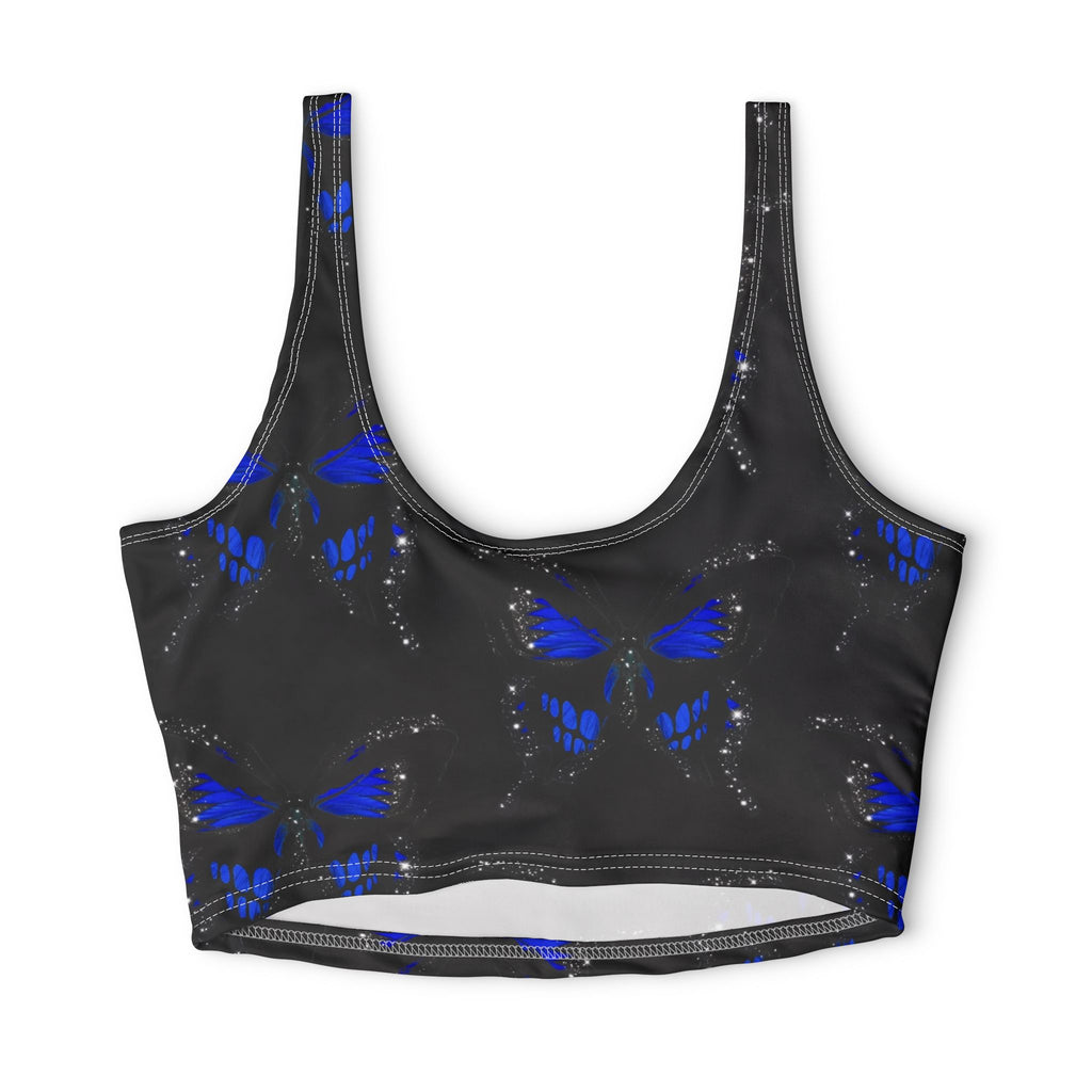Blue Monarch Butterfly — Matching Sports Bra (Big Print)