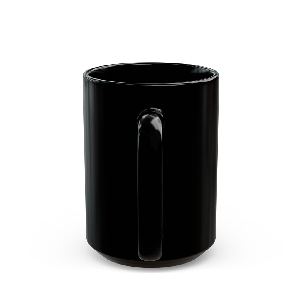 Black Coffee Mug – "Shut the Coffee Up" Circular Text Ceramic Mug (11oz & 15oz)