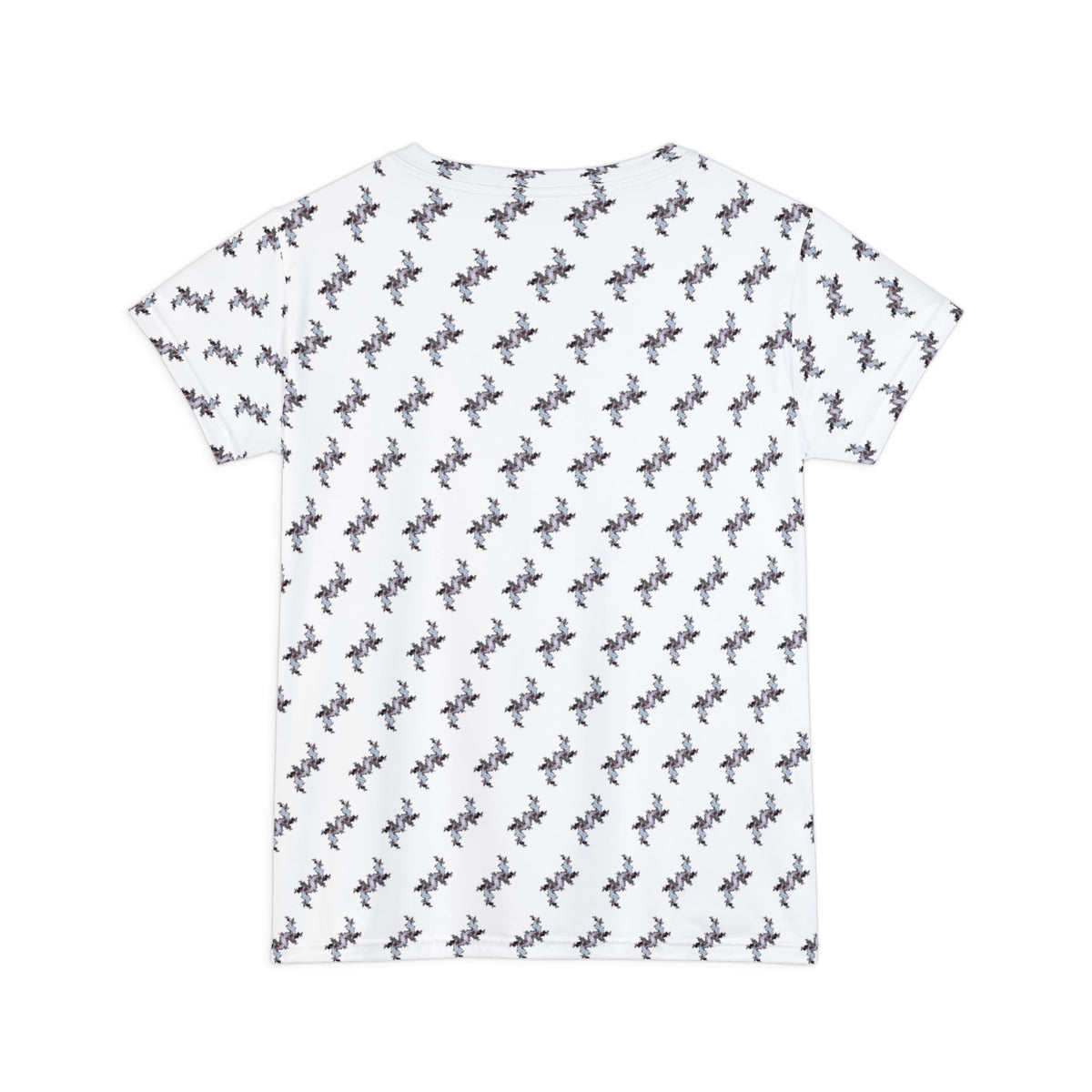 Women's Short Sleeve Shirt with Delicate Floral Pattern