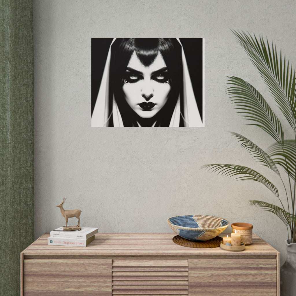 Gothic Vampire Woman Rolled Poster