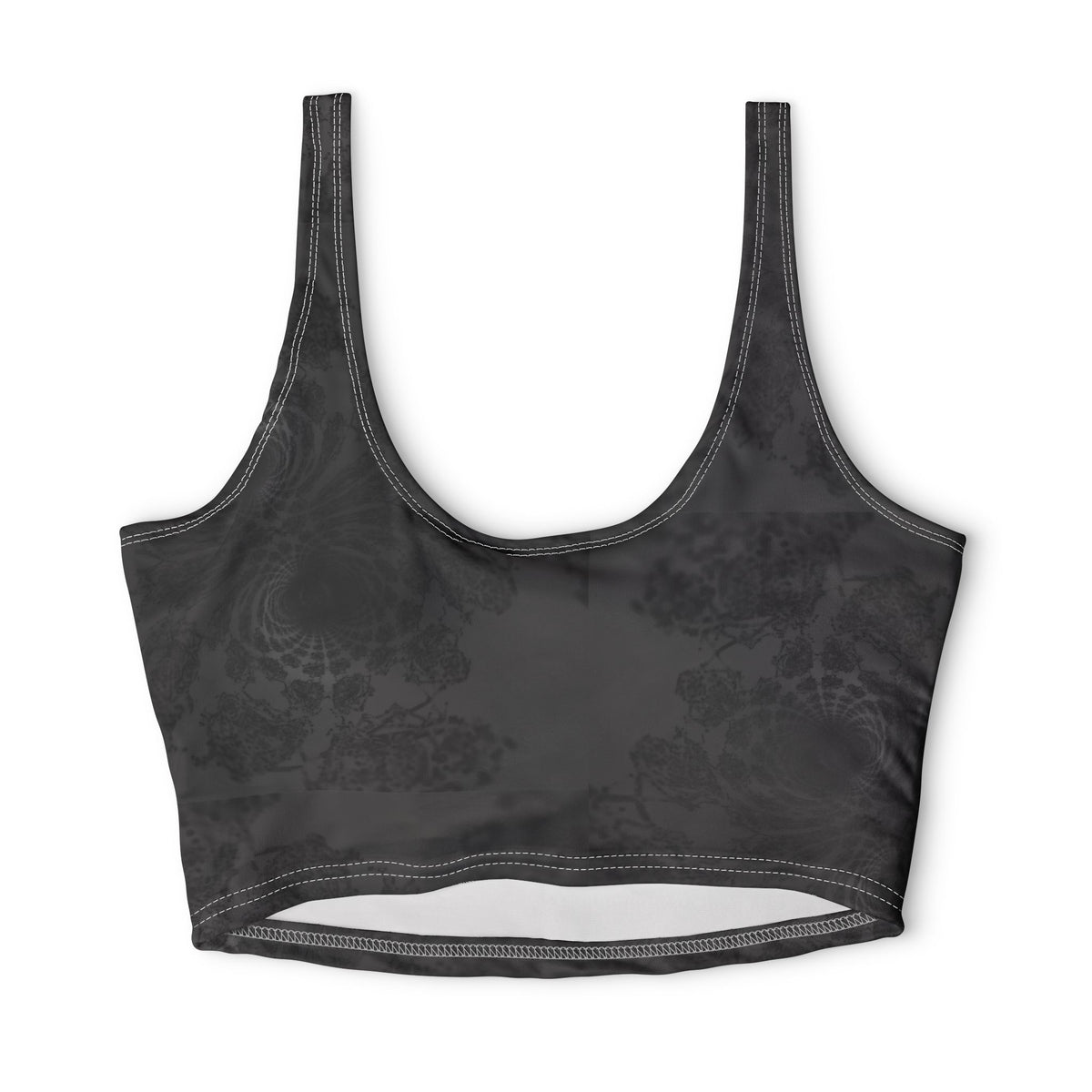 Black Mandala — Matching Sports Bra (Big Print)