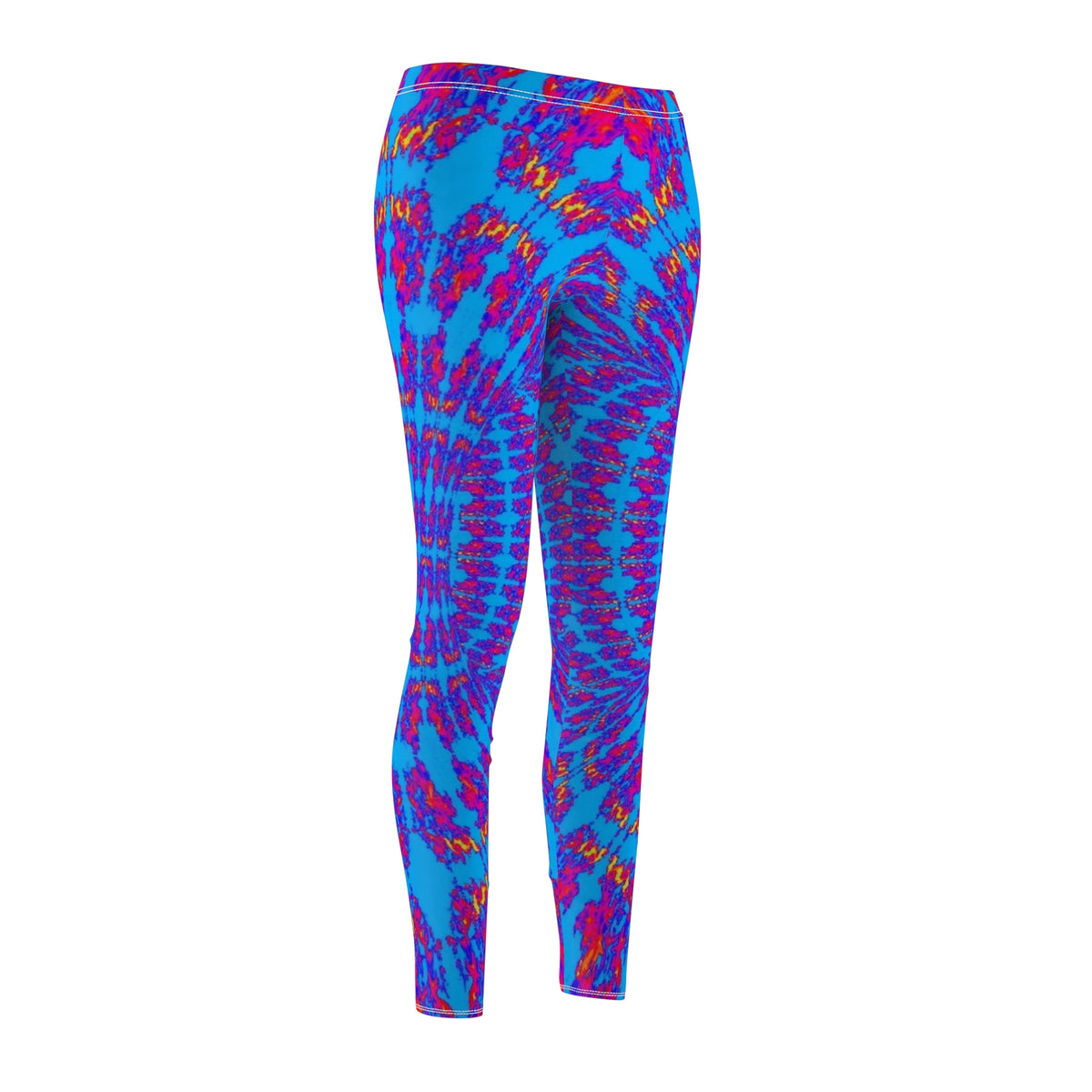 Tie-Dye Blue & Purple Women's Leggings — Vibrant All-Over Print Casual Leggings