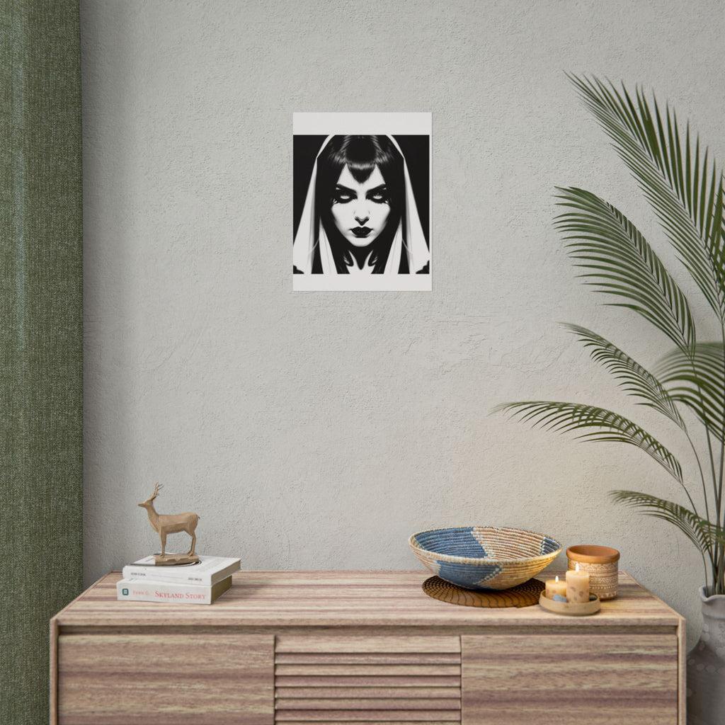 Gothic Vampire Woman Rolled Poster