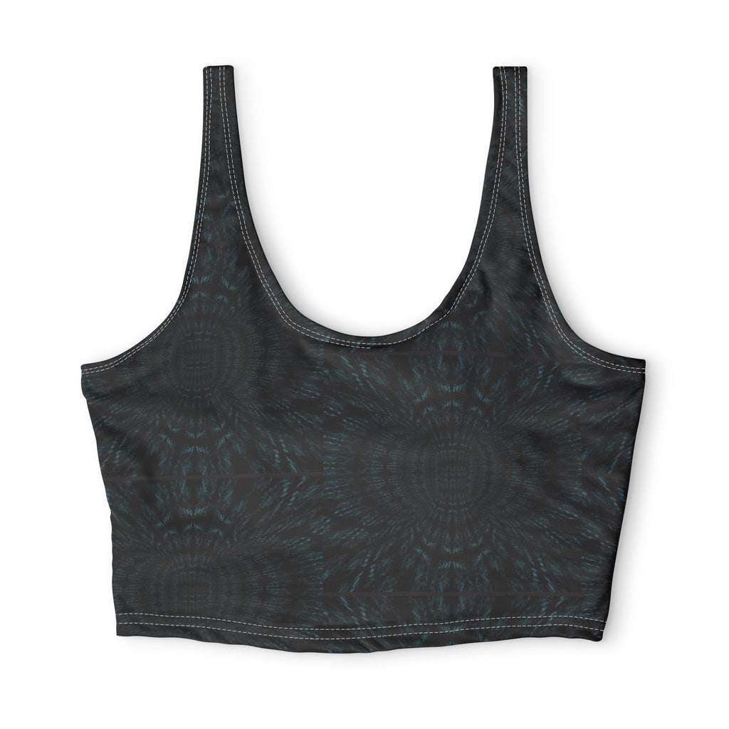 Midnight Fractal — Matching Sports Bra (Big Print)