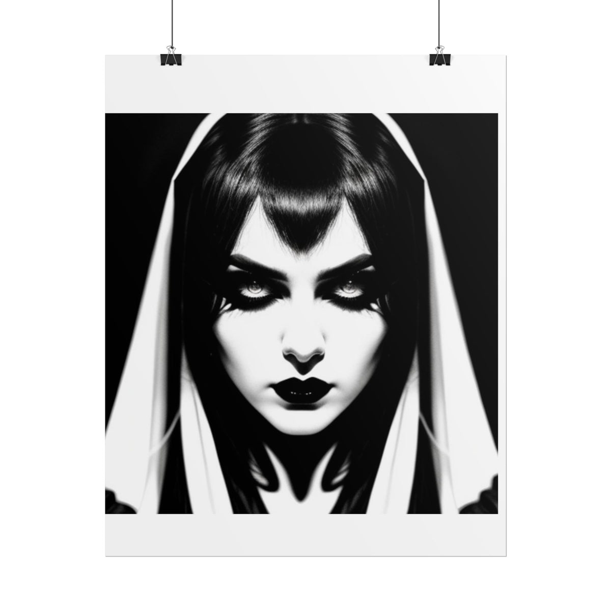 Gothic Vampire Woman Rolled Poster
