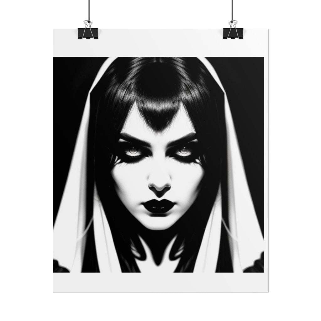 Gothic Vampire Woman Rolled Poster