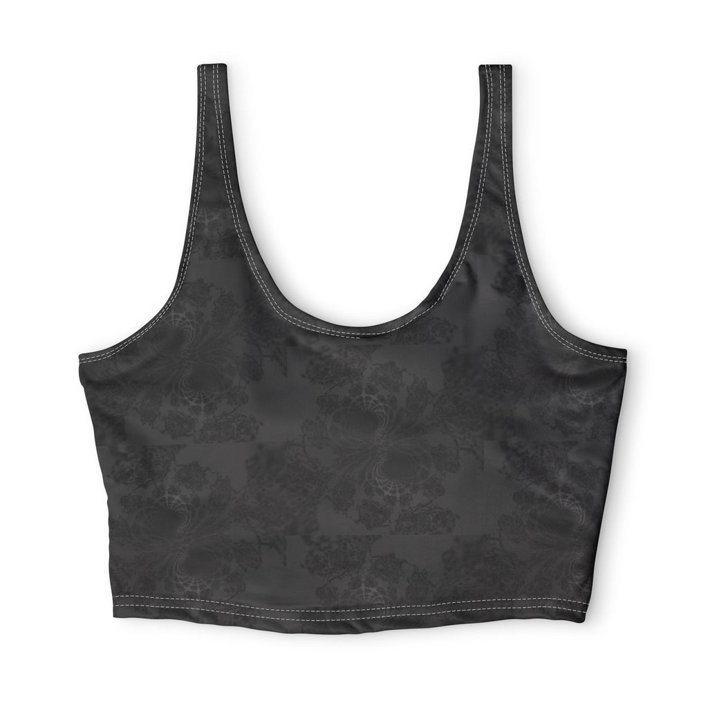 Black Mandala — Matching Sports Bra (Small Print)