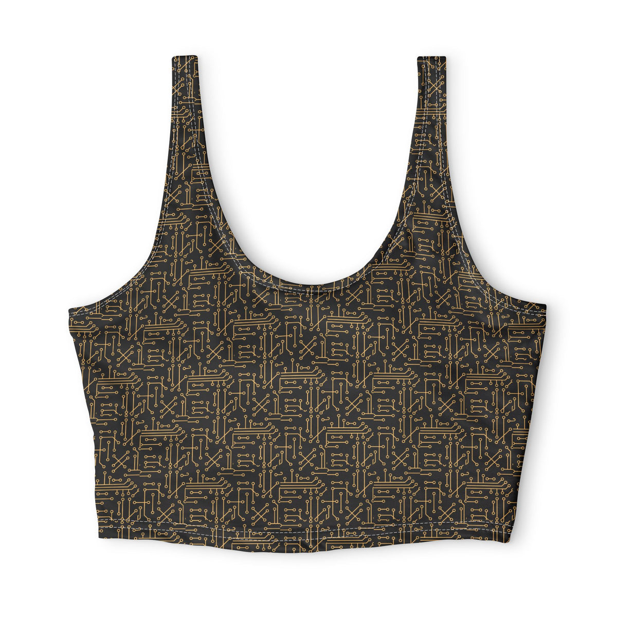 Gold Circuit Board — Matching Sports Bra (Small Print)