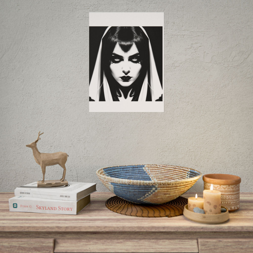 Gothic Vampire Woman Rolled Poster