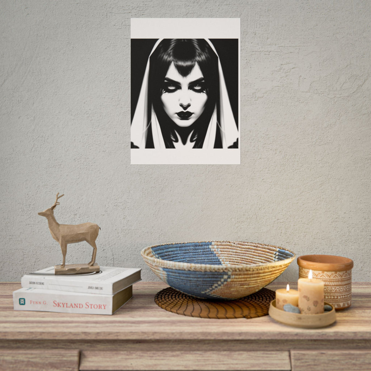 Gothic Vampire Woman Rolled Poster