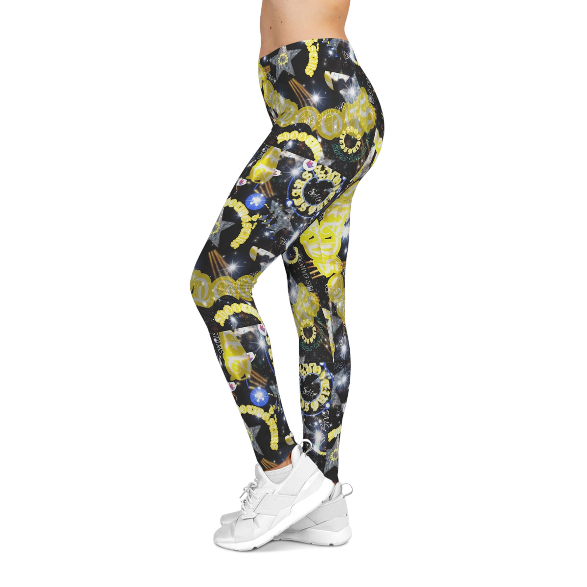 Galaxy Gold Chain Leggings — Women's All-Over Print Fashion Leggings