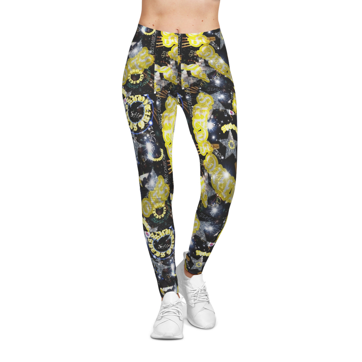Galaxy Gold Chain Leggings — Women's All-Over Print Fashion Leggings