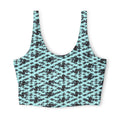 Aqua Swirl Floral — Matching Sports Bra (Small Print)