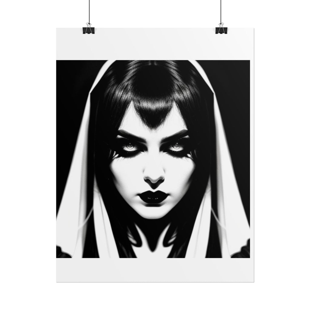 Gothic Vampire Woman Rolled Poster