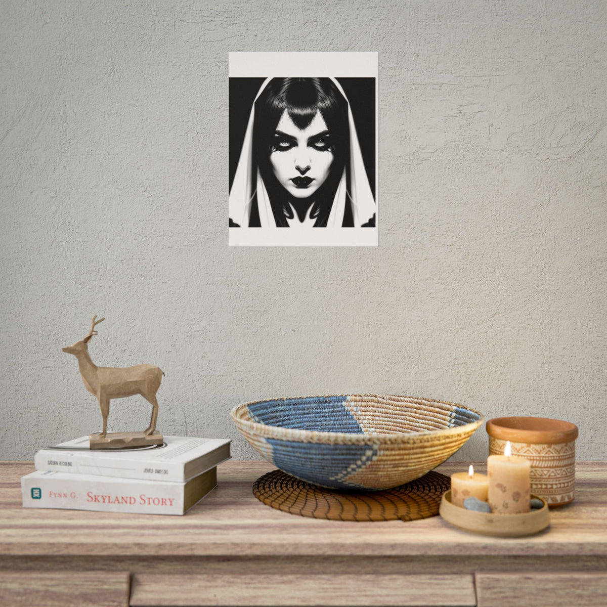 Gothic Vampire Woman Rolled Poster