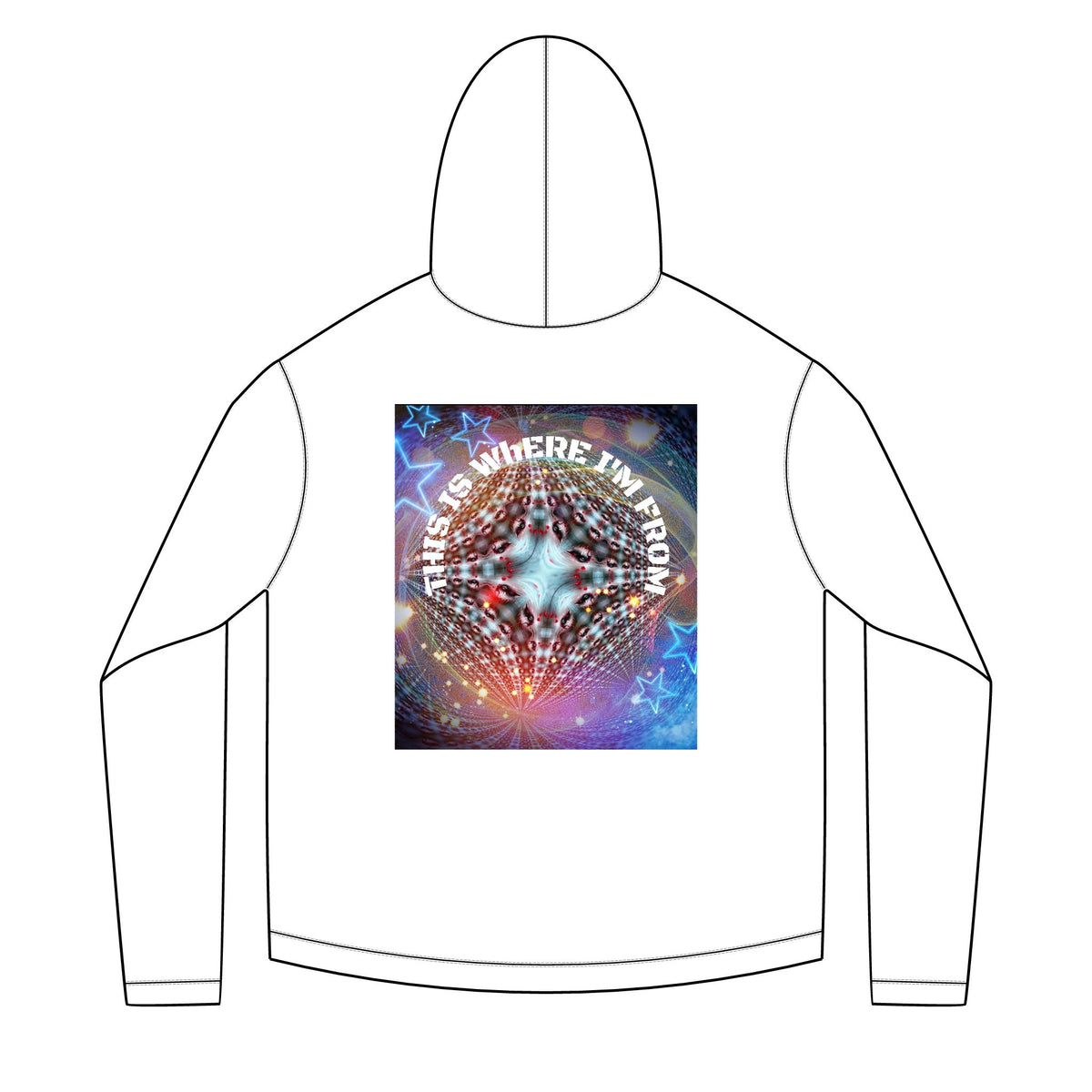 Solar Mandala Hoodie — "This Is Where I'm From" Psychedelic Graphic Hoodie