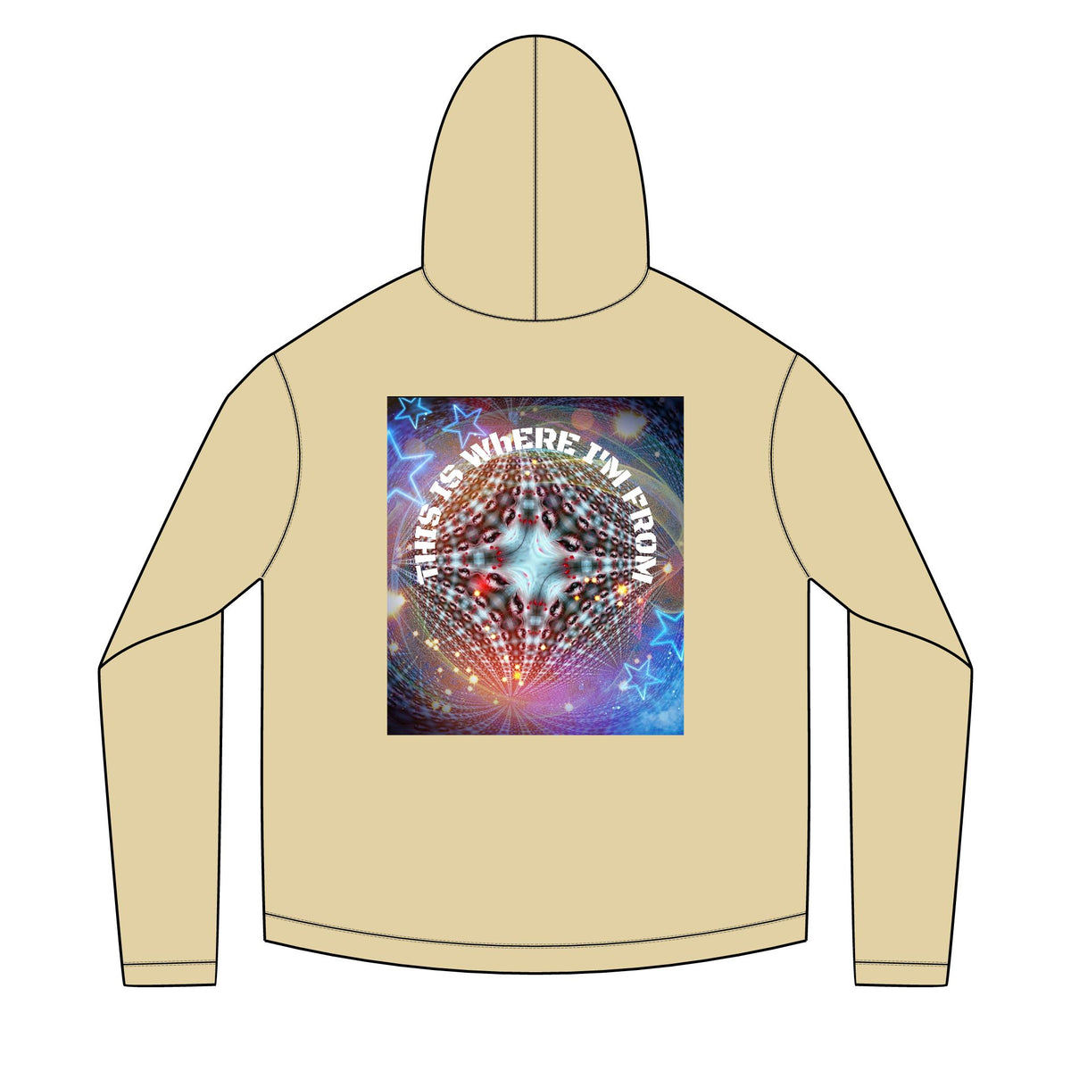 Solar Mandala Hoodie — "This Is Where I'm From" Psychedelic Graphic Hoodie