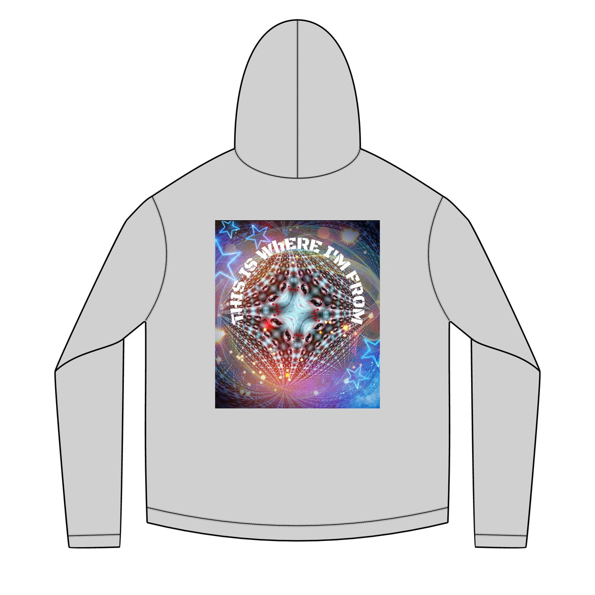 Solar Mandala Hoodie — "This Is Where I'm From" Psychedelic Graphic Hoodie