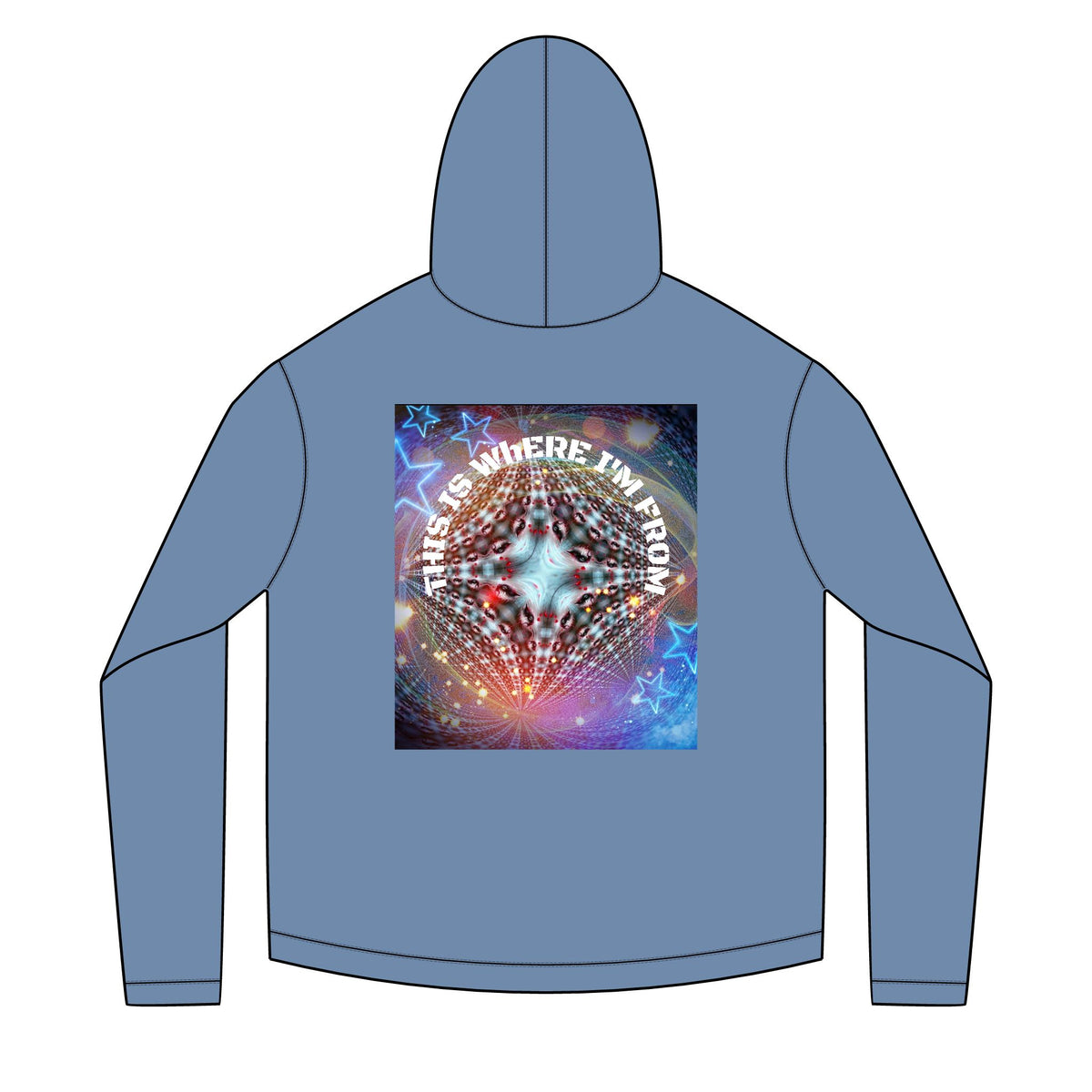 Solar Mandala Hoodie — "This Is Where I'm From" Psychedelic Graphic Hoodie