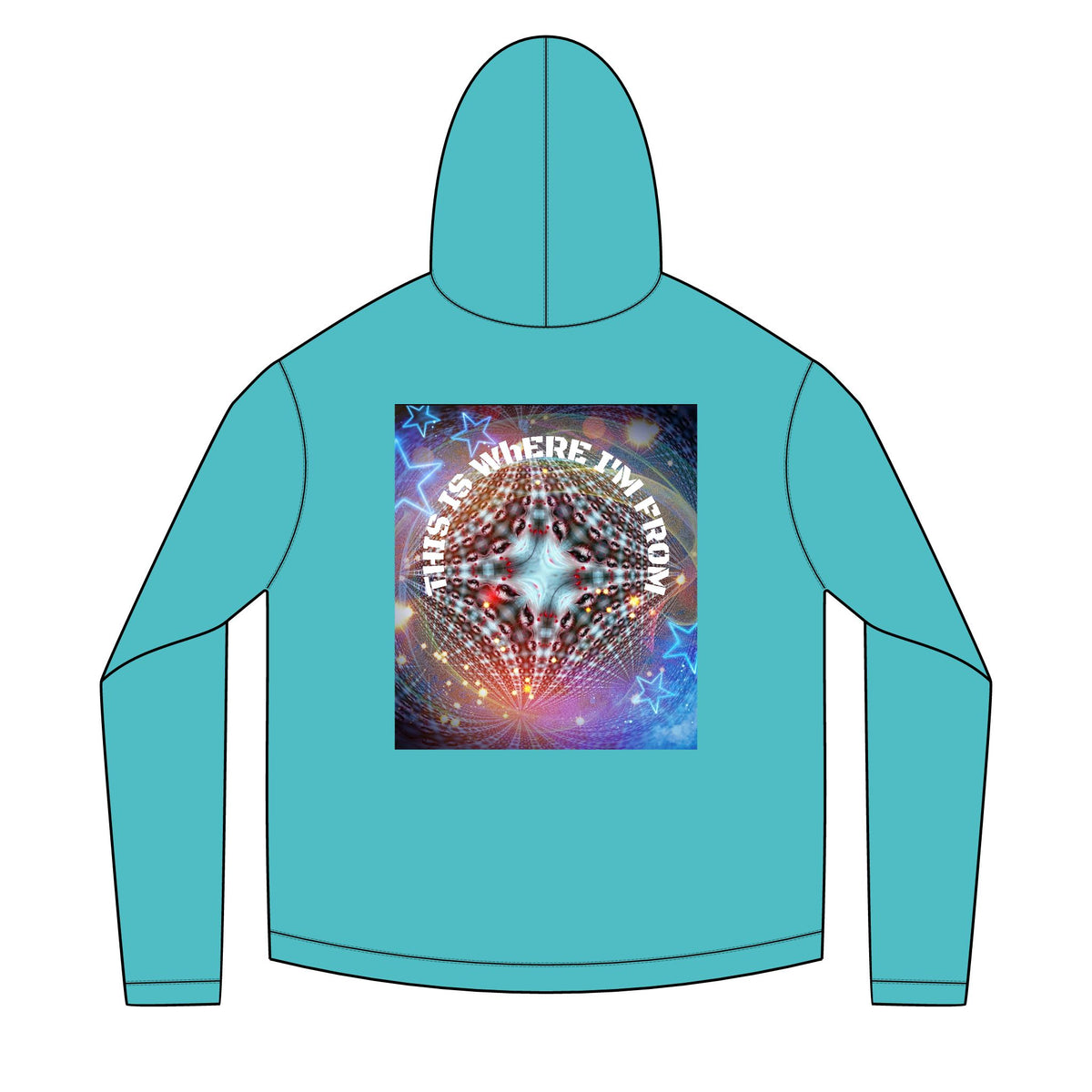 Solar Mandala Hoodie — "This Is Where I'm From" Psychedelic Graphic Hoodie