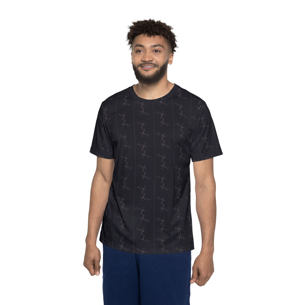 Black Abstract Pattern Sports Jersey