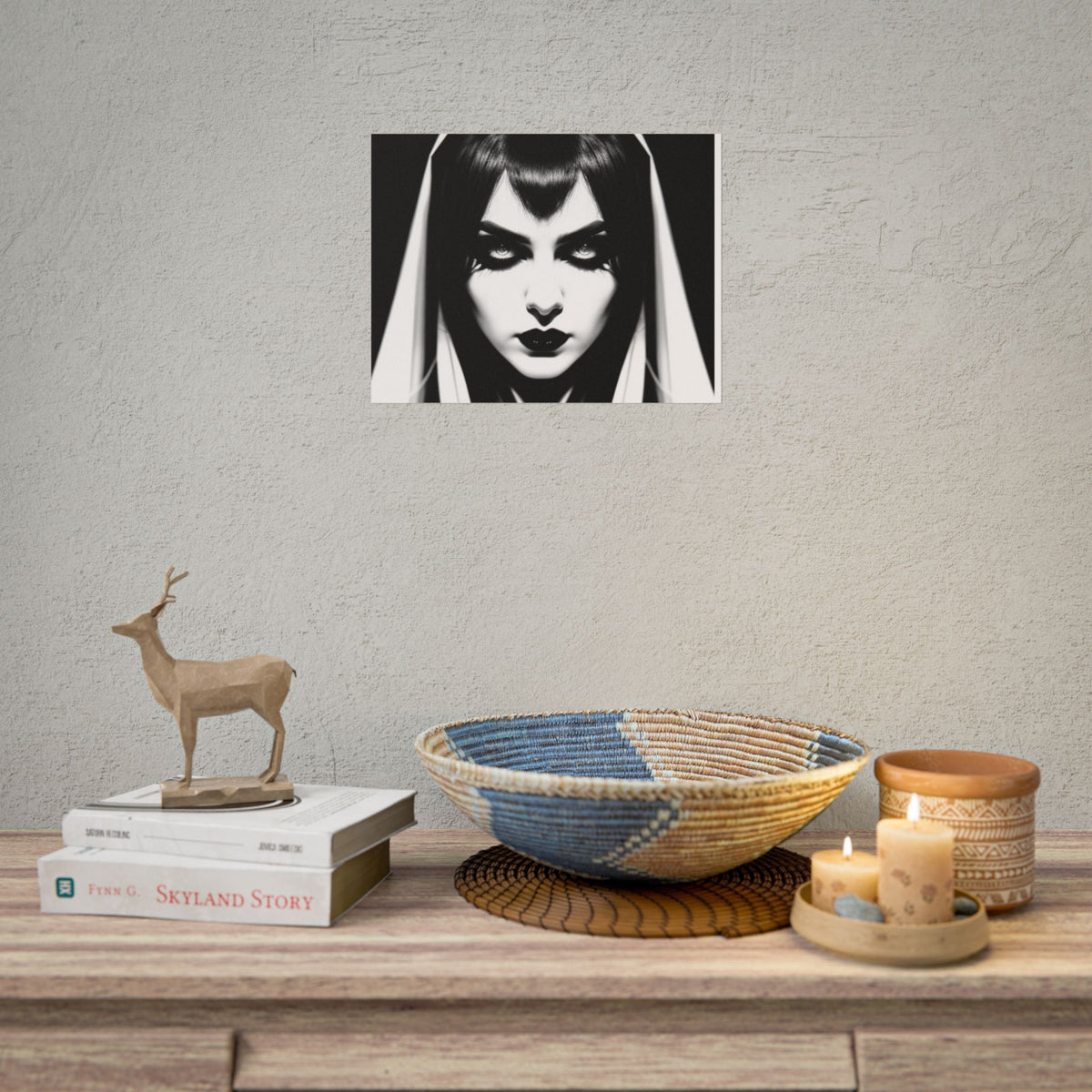 Gothic Vampire Woman Rolled Poster