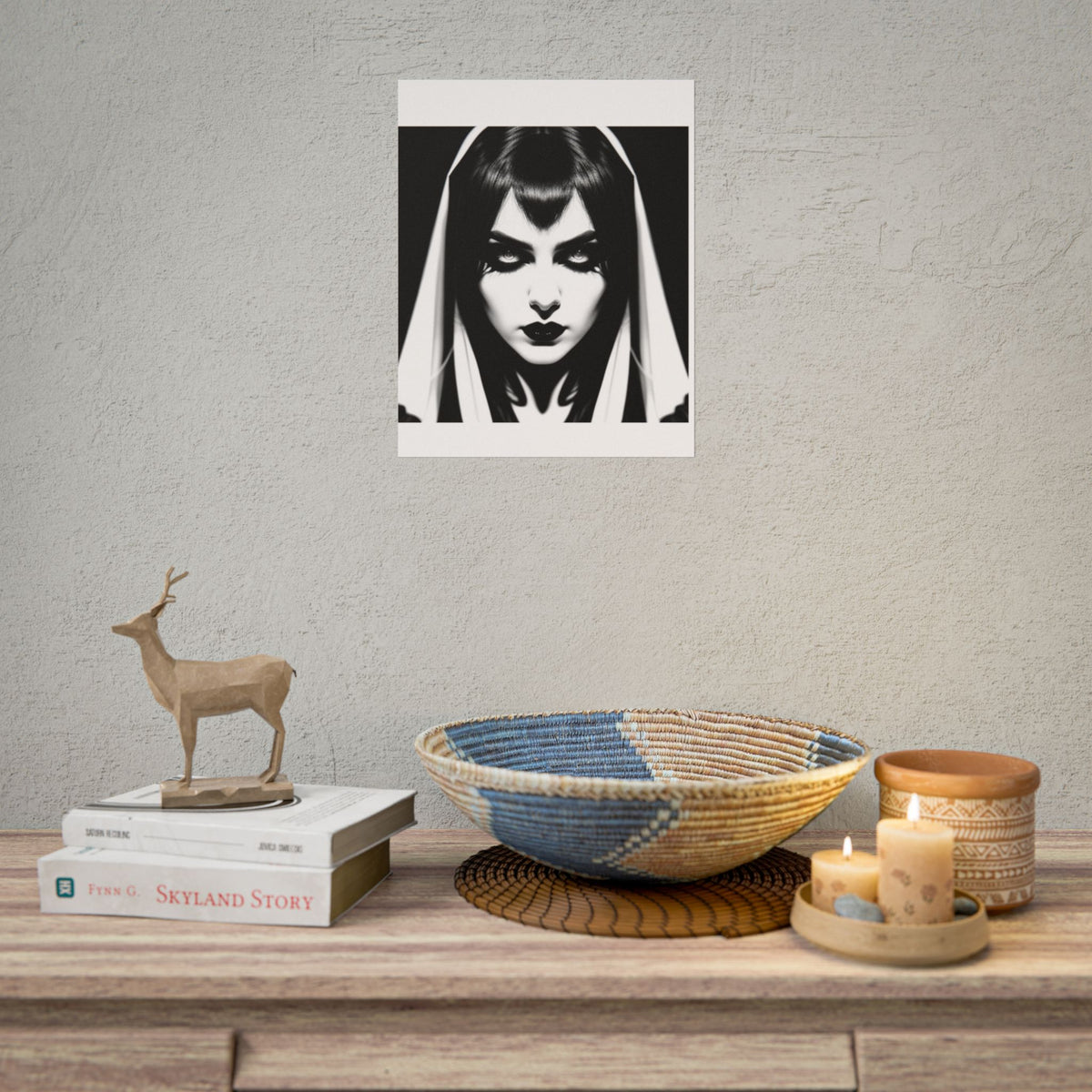 Gothic Vampire Woman Rolled Poster