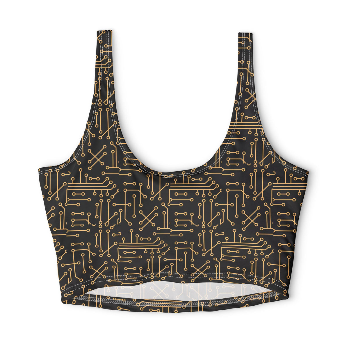 Gold Circuit Board — Matching Sports Bra (Big Print)