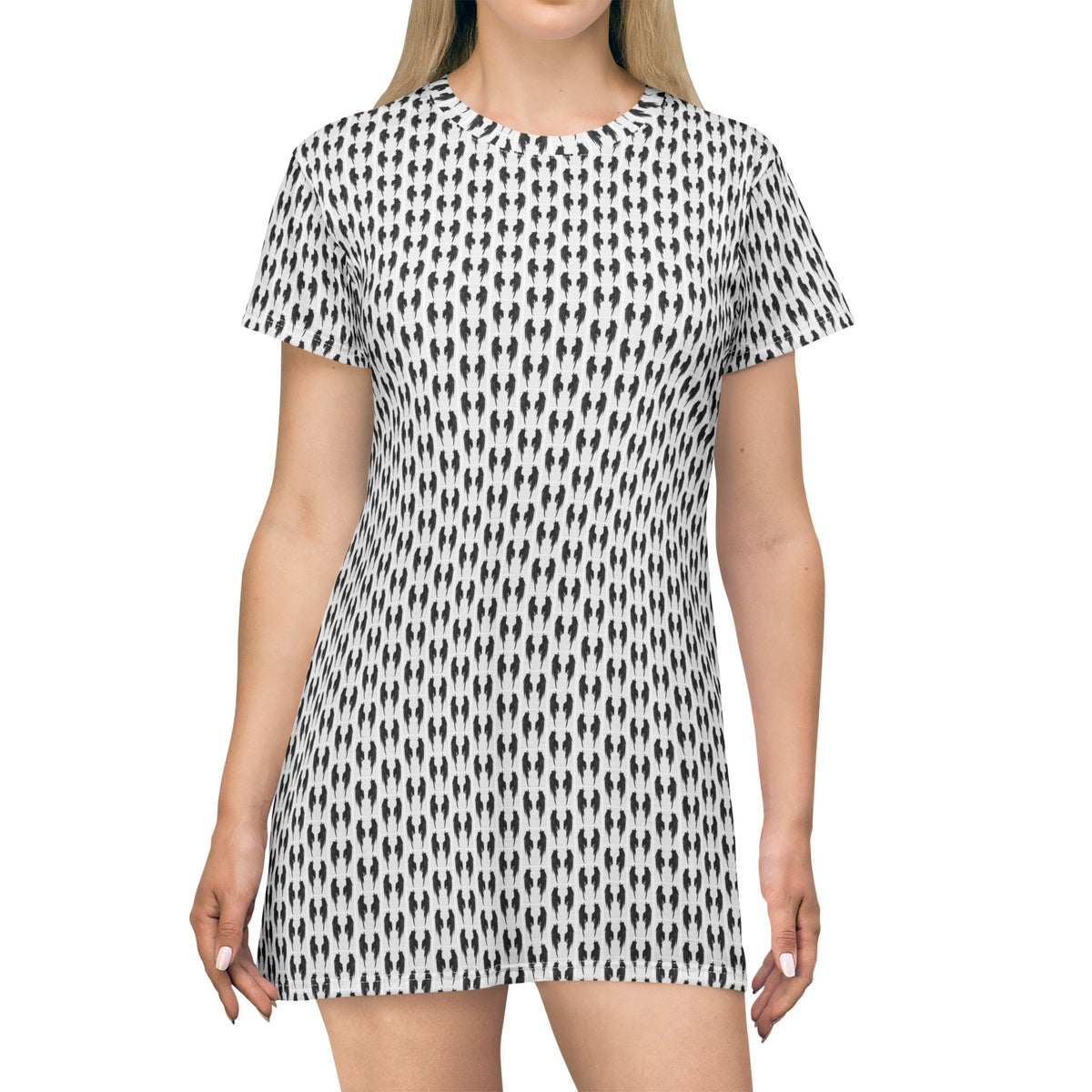 Black Angel Wings T-Shirt Dress