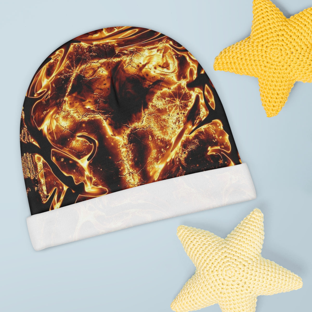 Fiery Abstract Baby Beanie