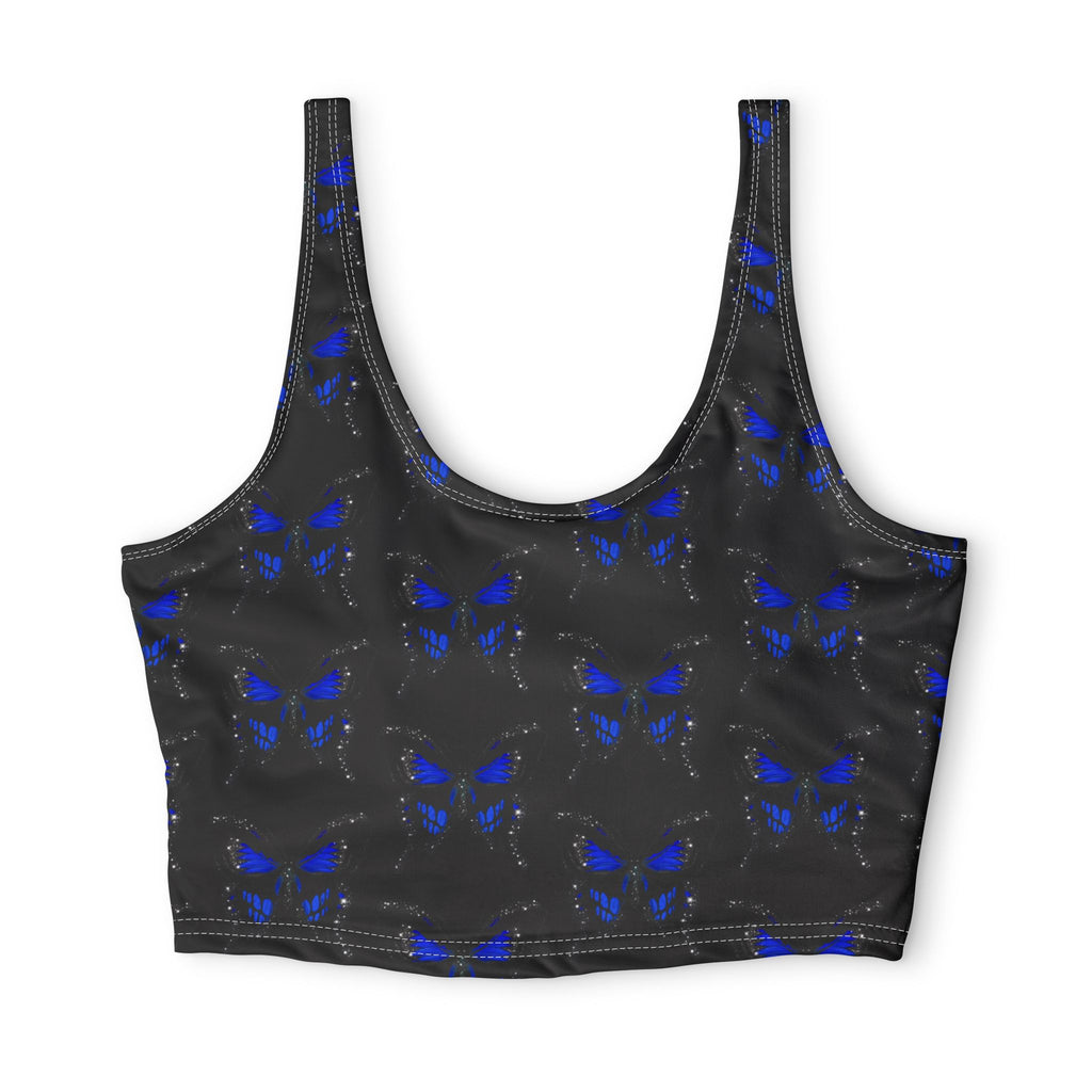 Blue Monarch Butterfly — Matching Sports Bra (Small Print)