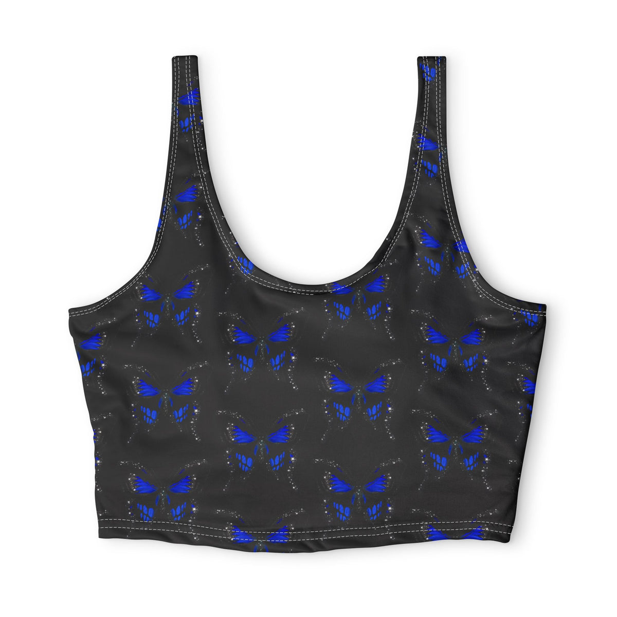 Blue Monarch Butterfly — Matching Sports Bra (Small Print)