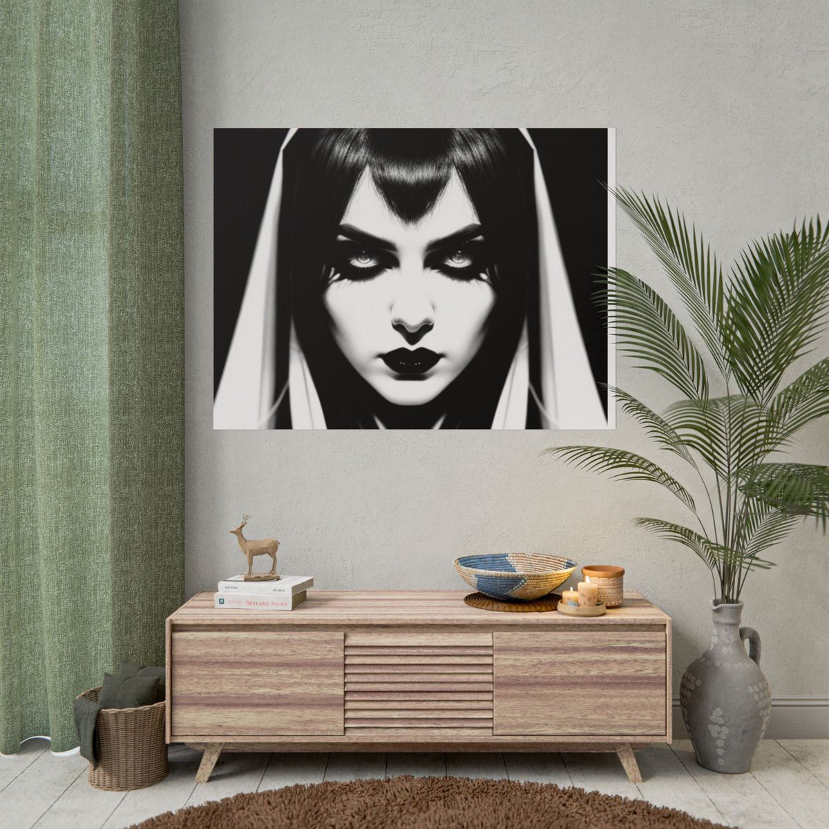 Gothic Vampire Woman Rolled Poster