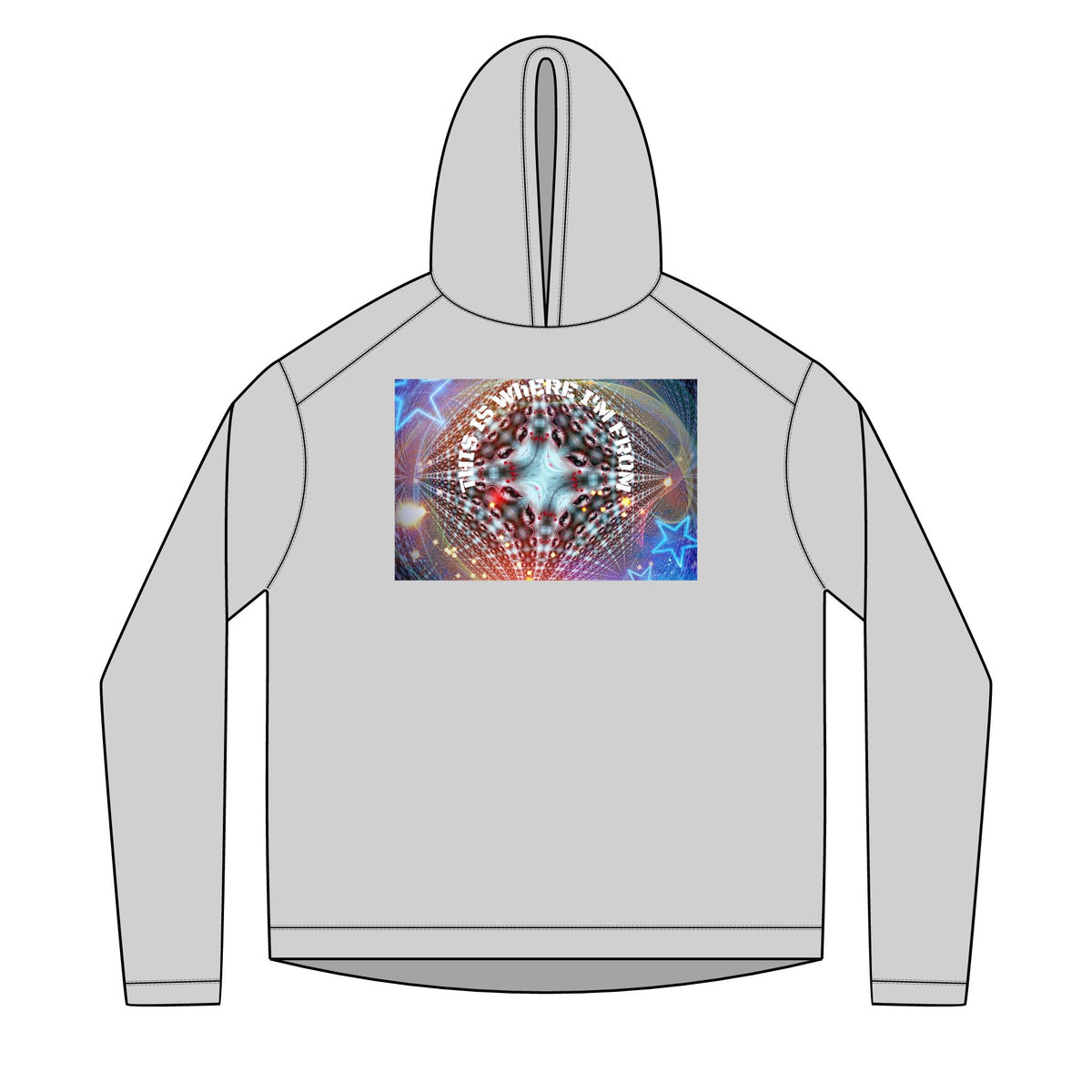 Solar Mandala Hoodie — "This Is Where I'm From" Psychedelic Graphic Hoodie