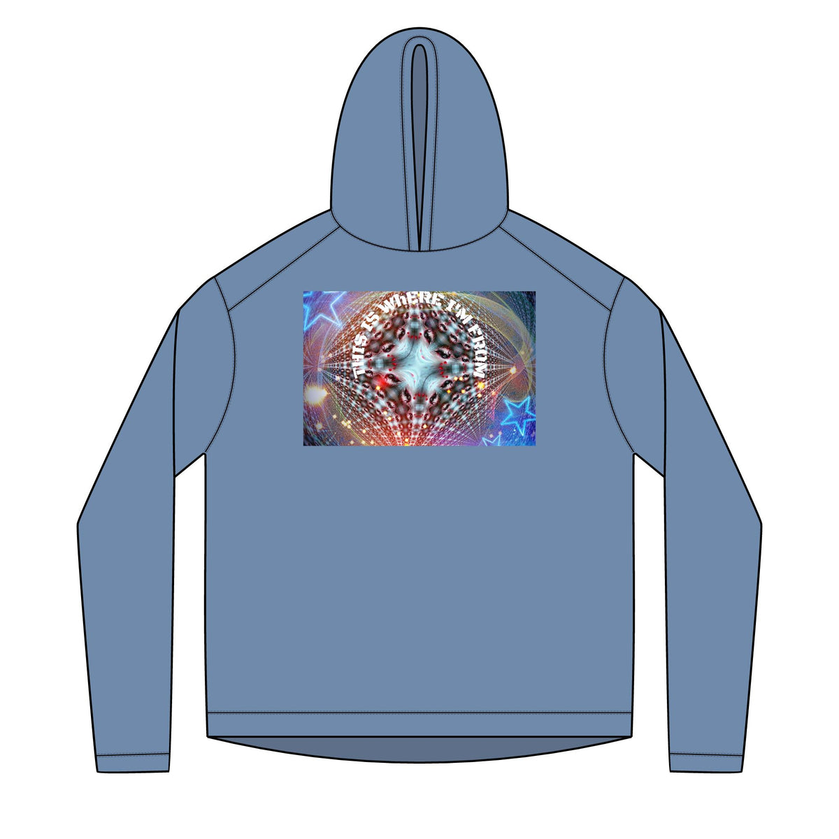 Solar Mandala Hoodie — "This Is Where I'm From" Psychedelic Graphic Hoodie