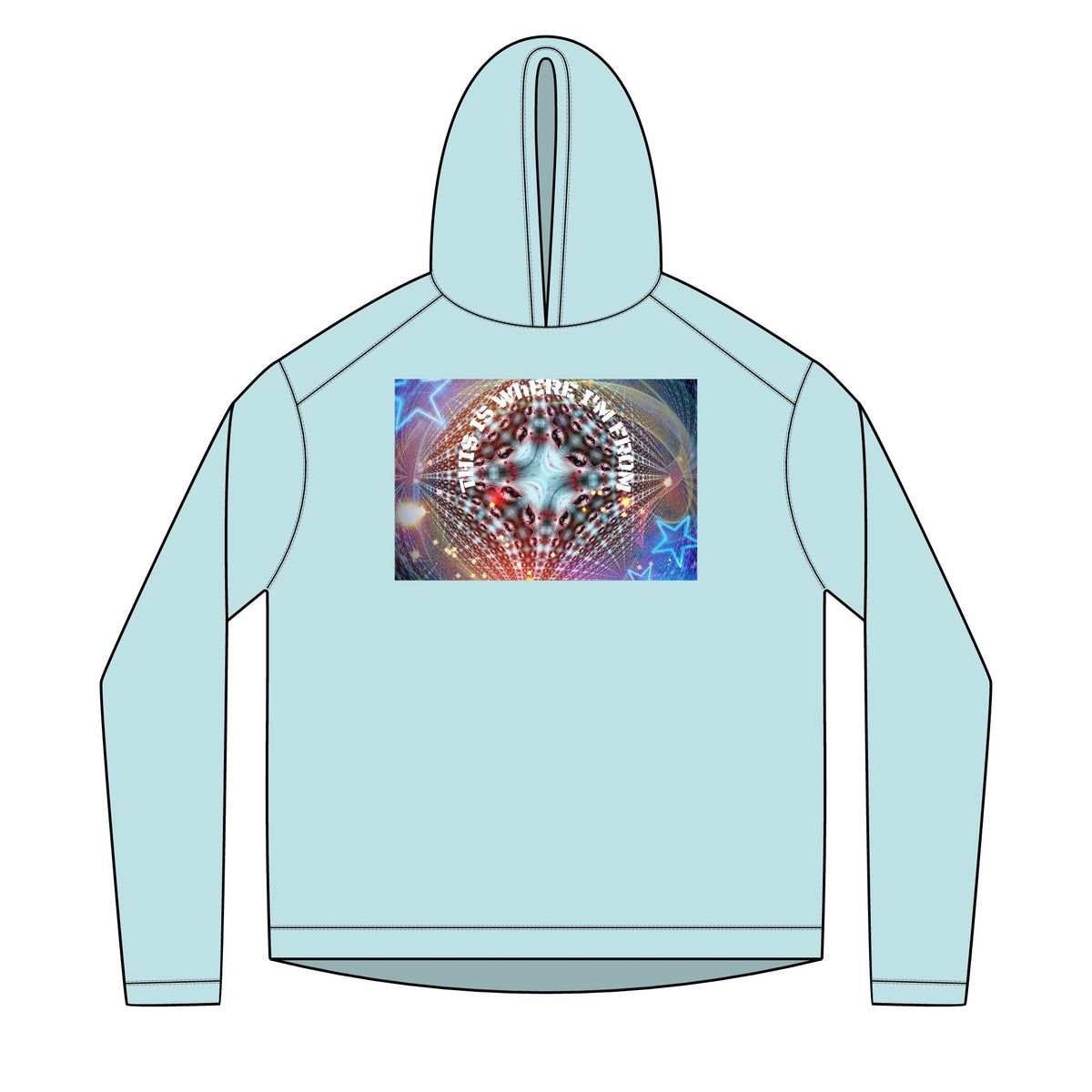 Solar Mandala Hoodie — "This Is Where I'm From" Psychedelic Graphic Hoodie