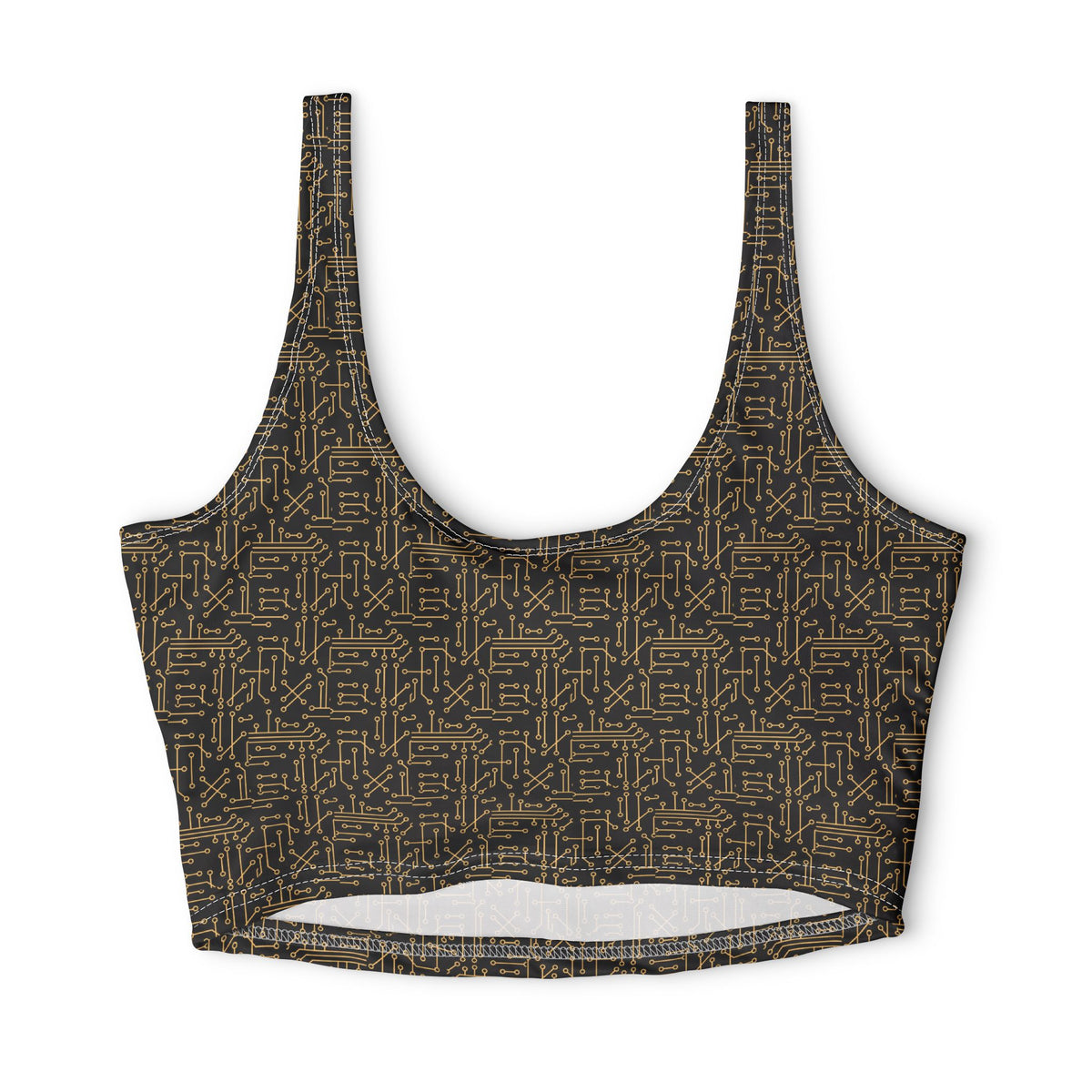 Gold Circuit Board — Matching Sports Bra (Small Print)